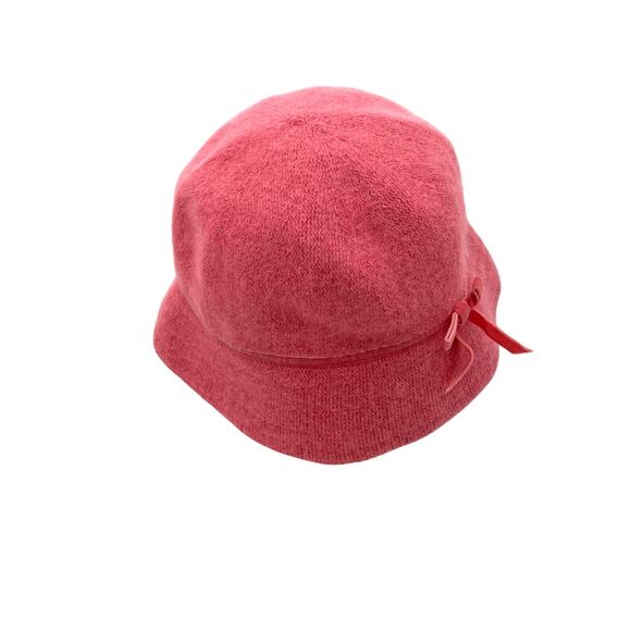 Vintage GAP Bucket Hat Knit Soft Bow Pink Y2K Angora Blend Knit main image 4